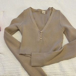 Cropped altars state long sleeve tight